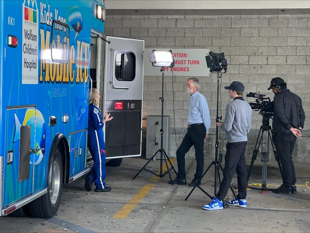 Ray, Dez, and Nic with Wolfson Mobile ICU